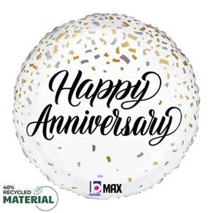 Happy Anniversary Gold Confetti