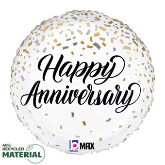 Happy Anniversary Gold Confetti