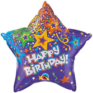 Happy Birthday - Star purple