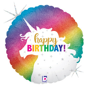 Happy Birthday - Glittering unicorn