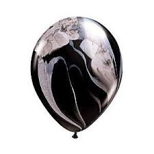 Marble black and white - Latex balloon