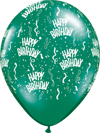 Happy birthday emerald- Latex balloon