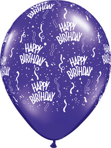 Happy birthday purple- Latex balloon
