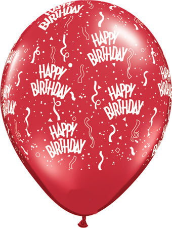 Happy birthday red- Latex balloon