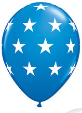 Blue and white stars - Latex balloon