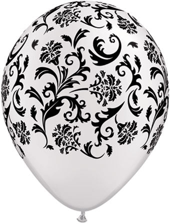 Damask pearl white - Latex balloon