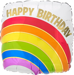 Happy Birthday Gold Rainbow