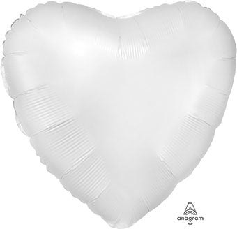 Satin Luxe White Heart Shape