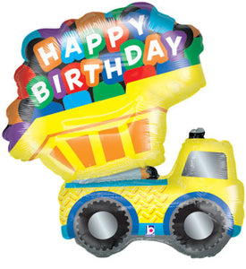 Large Happy Birthday - Dump Truck