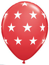 Red and white stars - Latex balloon