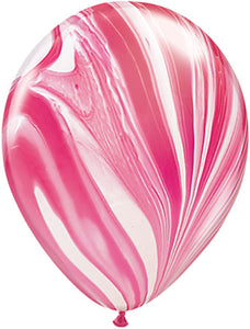 Red and White Marble- Latex balloon